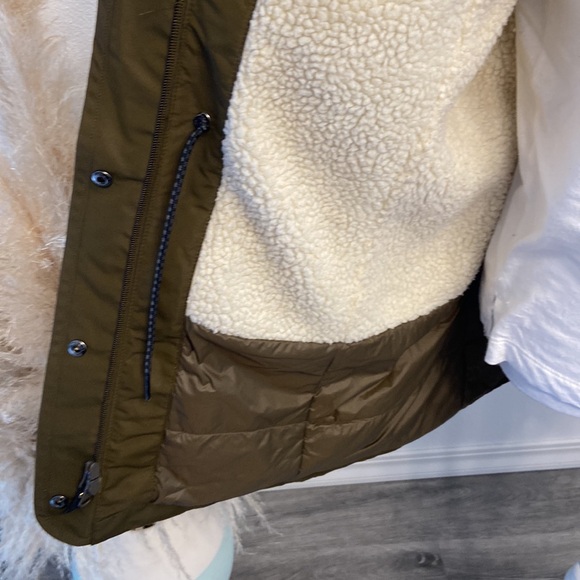 Columbia South Canyon coat faux Sherpa lining womens olive green jacket large - Picture 6 of 16